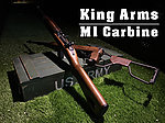 點一下即可放大預覽 -- 【展示品出清特惠$8800】實木版~King Arms M1 Carbine CO2 卡賓步槍~二戰軍迷必收款 (固定托,槍機可動)
