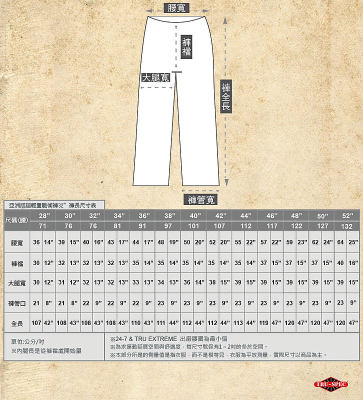 TRU-SPEC【橄欖綠,30腰】極輕5.4盎司!亞洲版 超輕量戰術褲32褲長,長褲