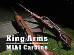 點一下即可放大預覽 -- 【展示品出清特惠$8800】實木版~King Arms M1A1 傘兵版 CO2 卡賓步槍~二戰軍迷必收款 (摺疊托,槍機可動)
