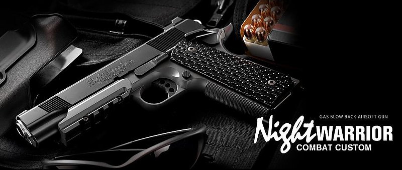 日本原裝 馬牌 MARUI Night Warrior Combat Custom 瓦斯槍,手槍 <下標前請先詢問庫存>