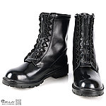 [42號-黑色]-MIT 牛皮飛行 戰鬥靴，特警鞋，戰術靴、戰鬥鞋、軍靴、登山靴、軍鞋~MIT1