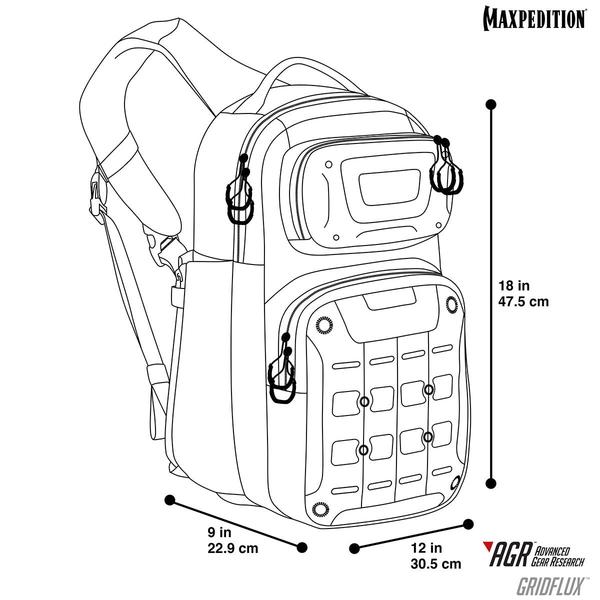 MAXPEDITION AGR進化者 灰色 Gridflux™鯊魚潛行者多功能單肩側背包 工具包 斜背包 郵差包 急救包 18L