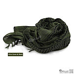 [綠色]-高品質 100%純棉版 野戰用阿拉伯方巾，圍巾，頭巾，披肩~KUI976