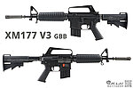 點一下即可放大預覽 -- WE XM177 V3 瓦斯槍、全金屬氣動槍，GBB步槍、開膛版長槍（仿真可動槍機、後座力、無彈後定）