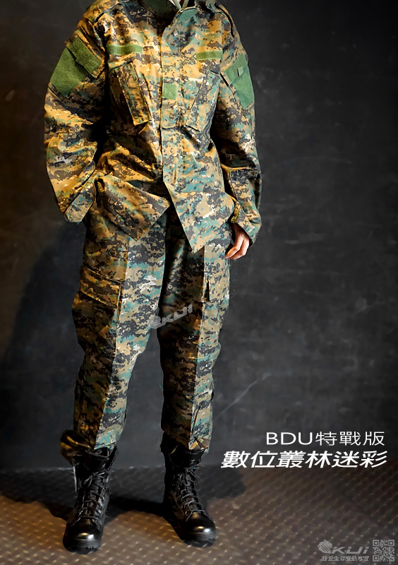美軍三代特戰版 BDU 數位叢林迷彩套服 (L號上衣+褲子) 迷彩服 戰鬥服