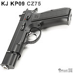 點一下即可放大預覽 -- KJ KP09 CZ75 金屬瓦斯槍，GBB手槍，BB槍（滑套會動、無彈後定、仿真後座力）捷克 KP-09