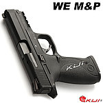 點一下即可放大預覽 -- [黑色]-WE M&P 單發版大嘴鳥瓦斯槍，GBB手槍 BB槍 附兩個握把片（滑套會動、後座力、無彈後定） WE-BB-001