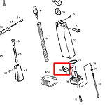 點一下即可放大預覽 -- KJ KP-06 彈匣彈簧止動器 彈匣底蓋卡榫（零件編 號#75）KP06