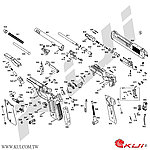 點一下即可放大預覽 -- KSC 貝瑞塔 M93R II SYSTEM 7 衝鋒槍 爆炸圖