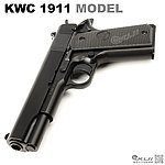 點一下即可放大預覽 -- [黑色]-KWC 柯特 Colt 1911 手拉空氣槍，空氣手槍、BB槍，國軍四五手槍~KA-11