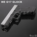 點一下即可放大預覽 -- [銀色]-WE G17 Gen3 克拉克 瓦斯槍，GBB手槍，BB槍（滑套會動、後座力、無彈後定）WEG001A