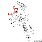 點一下即可放大預覽 -- KWA/KSC M4 電槍槍身 前插銷 (零件編號#120、#138)