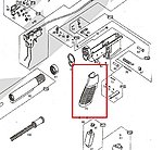 點一下即可放大預覽 -- 利盈 國軍 T91 電動槍 馬達握把 (零件編號#79)
