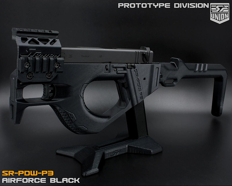 限量優惠!黑色 SRU SR-STAND-PDW-P3 / SR-PDW-P3 展示架,槍架