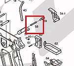點一下即可放大預覽 -- KJ KP07 MEU 彈匣卡準彈簧，零件(零件編號#58)