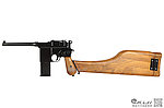 點一下即可放大預覽 -- [黑色]-WE M712 盒子砲 後托版瓦斯槍、GBB手槍，毛瑟C96、革命德軍（含槍托槍套、可全自動單連發）WE-712