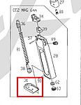 點一下即可放大預覽 -- KJ CZ P-09 GBB 瓦斯手槍 彈匣底蓋（零件編號#30）