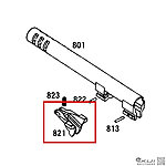 點一下即可放大預覽 -- KWA／KSC 貝瑞塔 M93R II System 7 瓦斯槍 槍管下座（零件編號#821）