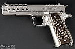 [銀色]-WE M1911 蜂巢版 瓦斯槍，全金屬手槍，.45 BB槍