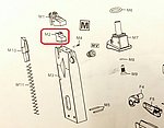 點一下即可放大預覽 -- HFC M8045 貝瑞塔 彈匣氣道橡皮，出氣口橡皮(零件編號 #M2)