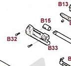 點一下即可放大預覽 -- HFC VSR11 手拉空氣長槍 爆炸圖 零件編號#B33
