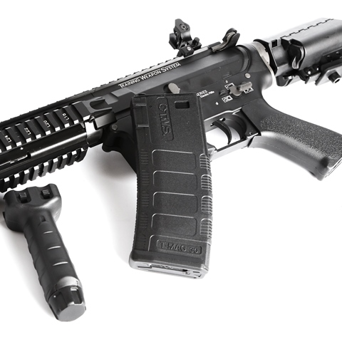買就送電池+充電器~King Arms TWS M4 VIS CQB 全金屬電動槍,電槍