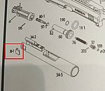 點一下即可放大預覽 -- KWA/KSC M4 / AR-15 GBB 鋼製槍機飛機固定片 (零件編號36-1)