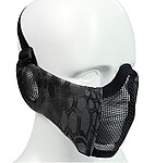 點一下即可放大預覽 -- [黑蟒]-CM1面罩 Wst 武士系列（護耳版）鐵網護嘴 貼腮面具~MA-92