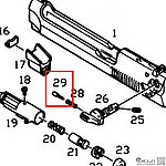 點一下即可放大預覽 -- KJ M9、M9A1 瓦斯槍 保險銷（零件編號#29）