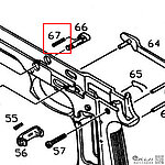 點一下即可放大預覽 -- KJ M9／M9A1 GBB 瓦斯槍 導桿栓釋放鈕彈簧（零件編號#67）