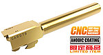 點一下即可放大預覽 -- 警星 GLOCK G17 S-Style 鈦金色槍管 CNC鋁合金外管 for MARUI規格