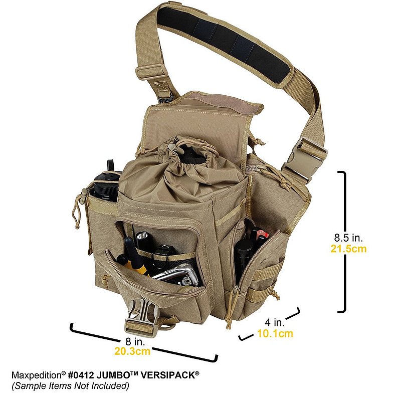 MAXPEDITION TAN 狼棕色 Jumbo (大)多功能側背鞍袋包 工具包 斜背包 郵差包 急救包