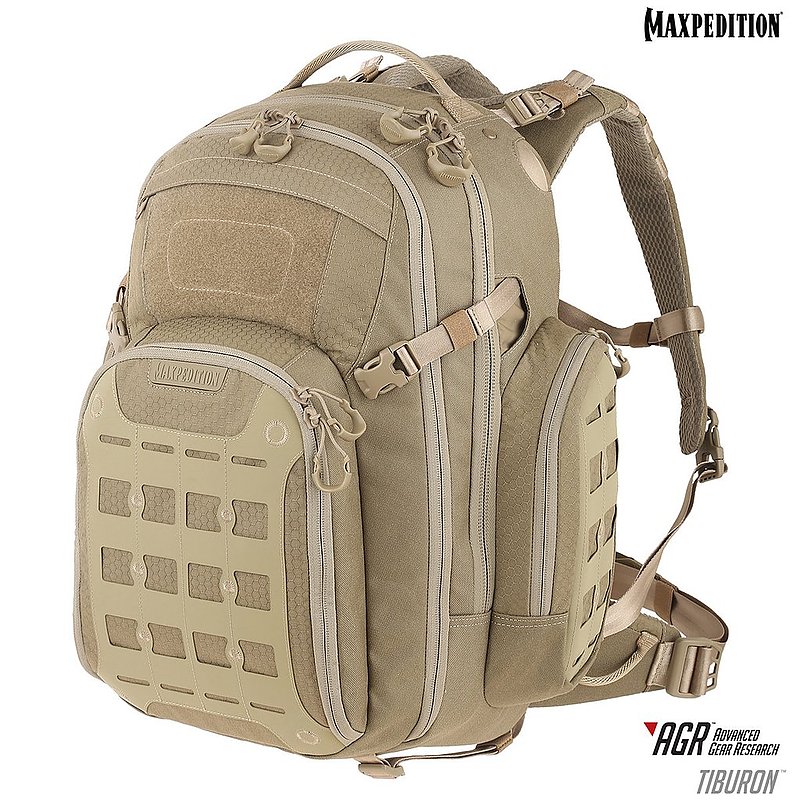 MAXPEDITION 狼棕色 Tiburon™鯊魚34L 戰術雙肩攻擊背包 防潑水、耐磨、質量輕
