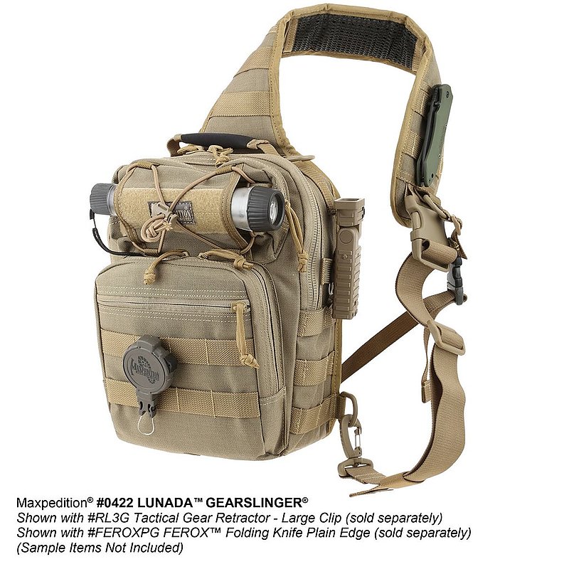 MAXPEDITION 黑色Lunada Gearslinger夜行者胸掛斜背包 工具包 側背包