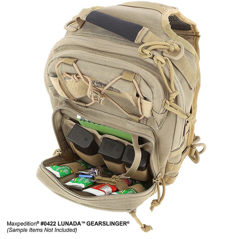 MAXPEDITION 黑色Lunada Gearslinger夜行者胸掛斜背包 工具包 側背包