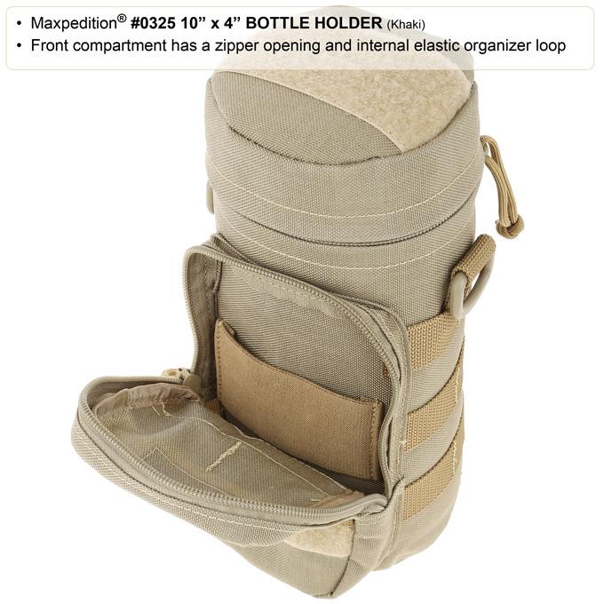 MAXPEDITION 黑色 25x10cm水壺收納包,礦泉水攜行袋,保特瓶裝