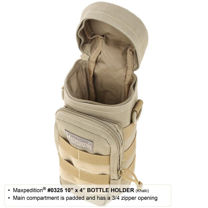 MAXPEDITION 黑色 25x10cm水壺收納包,礦泉水攜行袋,保特瓶裝