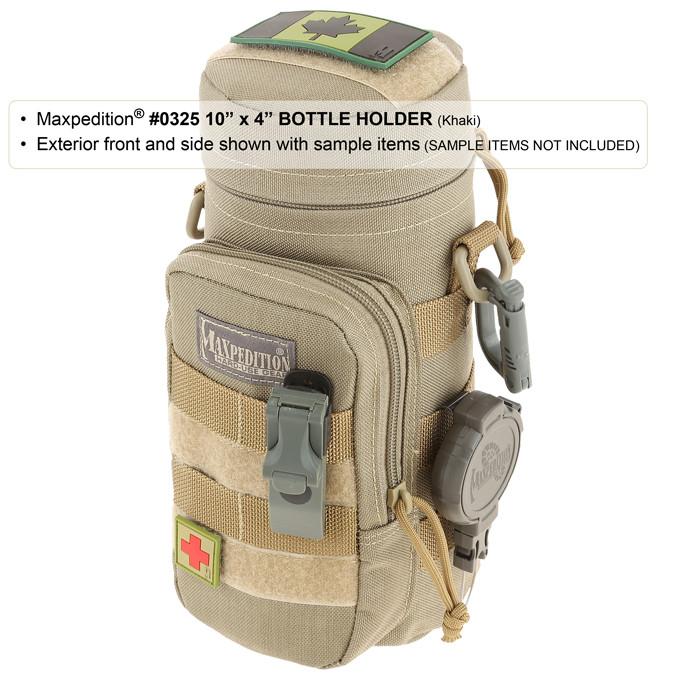 MAXPEDITION 黑色 25x10cm水壺收納包,礦泉水攜行袋,保特瓶裝
