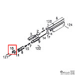 點一下即可放大預覽 -- WE G36C／G39C GBB 瓦斯槍 右方 右側活塞固定器（零件編號#10）