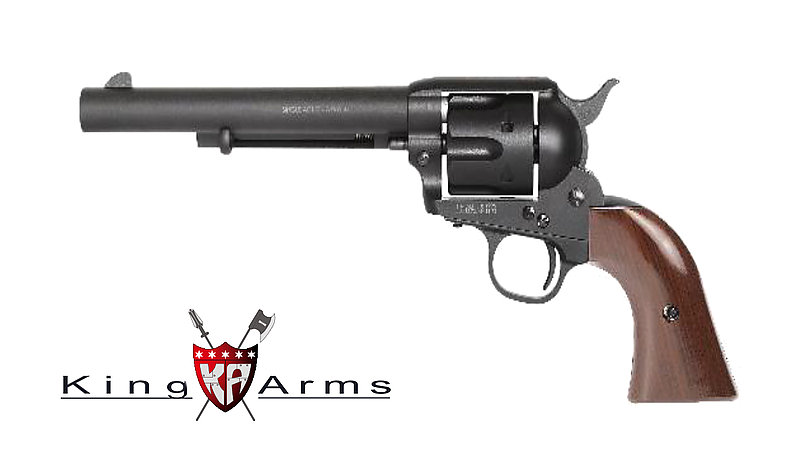 King Arms【黑色-長版】SAA .45 牛仔槍 瓦斯左輪手槍(子彈6顆)