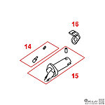 點一下即可放大預覽 -- SRC SR92／M92 GBB 瓦斯槍 保險紐總成 保險組（零件編號#14、15、16）