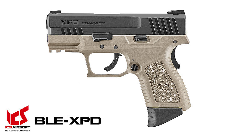 預購~ 4月到貨 ICS 一芝軒【黑沙雙色】BLE XPD 緊緻型 GBB瓦斯槍 手槍