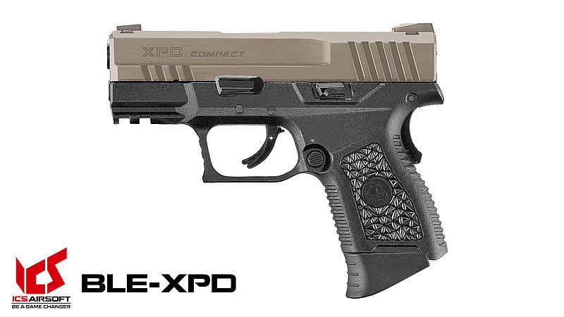 預購~4月到貨 ICS 一芝軒【沙黑雙色】BLE XPD 緊緻型 GBB瓦斯槍 手槍