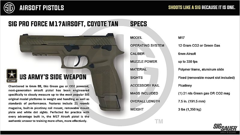 VFC 沙色 SIG SAUER M17 p320 GBB 瓦斯手槍