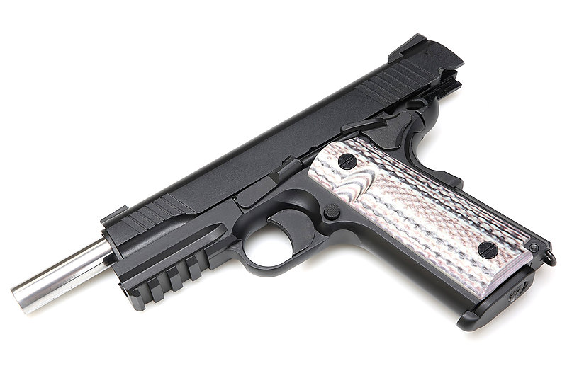 SRC【黑色】M45A1 全金屬CO2手槍 近身距離作戰手槍 雙動力(瓦斯/CO2),M1911