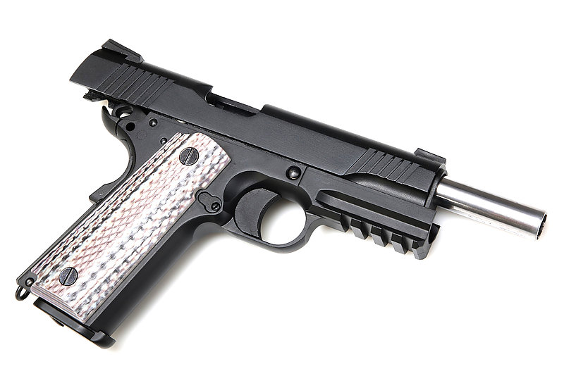 SRC【黑色】M45A1 全金屬CO2手槍 近身距離作戰手槍 雙動力(瓦斯/CO2),M1911