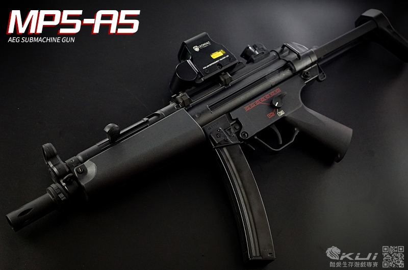 SRC MP5-A5 運動版 伸縮托 AEG電動衝鋒槍,電槍 (靜音彈匣)