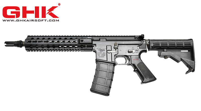 10.5吋~GHK M4 GBB MOD1 瓦斯氣動步槍(原廠SEAL刻印版),瓦斯槍,長槍
