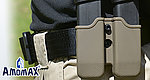 [沙色]-AMOMAX 克拉克 G17／18／19 Cytac 手槍雙彈匣套 for Marui／WE／KJ／KSC／KWA／ATPISSC L