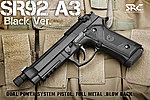 [戰術黑]-SRC M9A3 瓦斯槍 Gas／Co2雙動力系統 GBB玩具槍（附槍箱）全金屬BB槍 M92 貝瑞塔~GB-0710